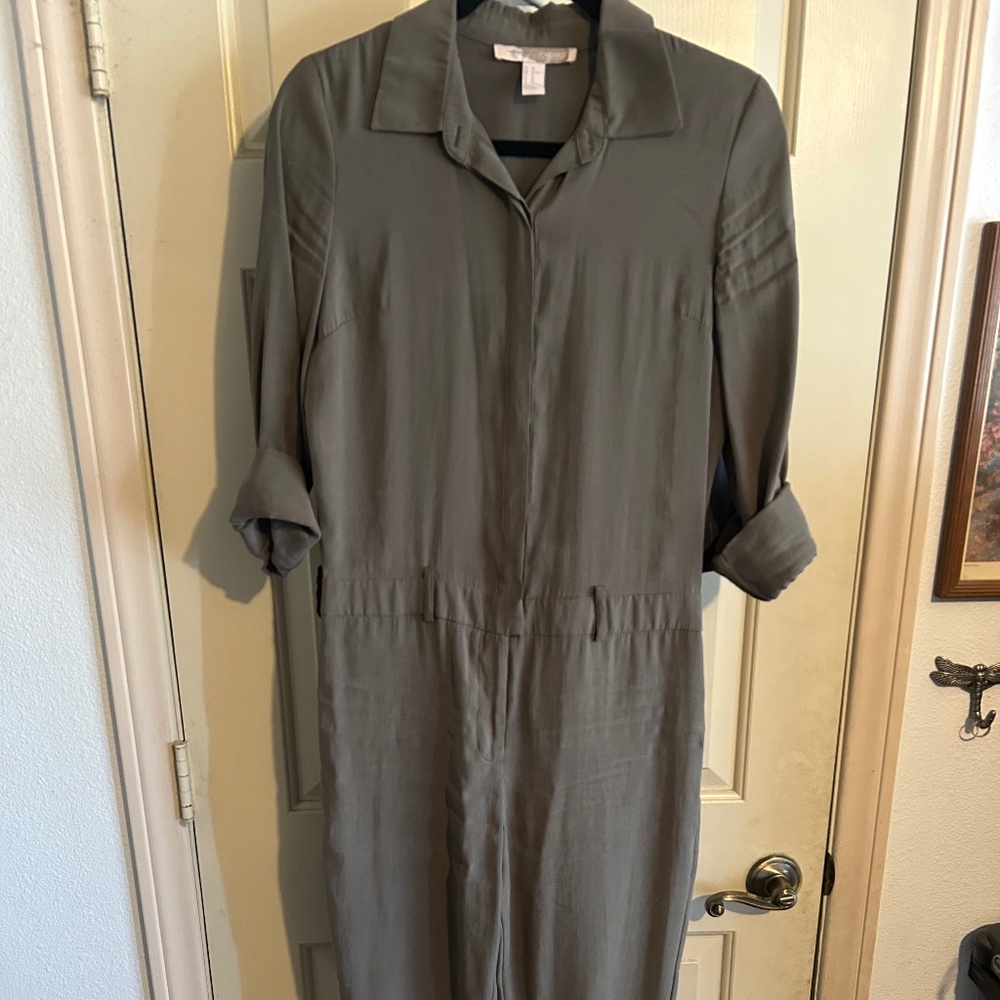 Forever 21 Jumpsuit Hunter Green collared onesie romper juniors size XS X- small